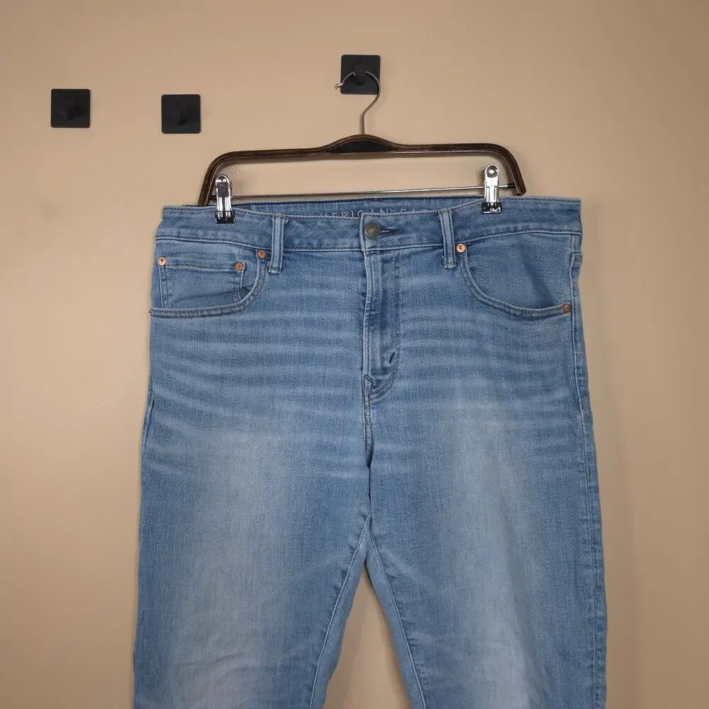 American Eagle Light Wash Athletic Fit Slim Leg Jeans Size 36x36